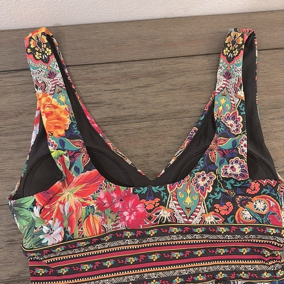 NWT [Johnny Was] Hannah Skirted Floral Printed One-Piece Swimsuit Womens Size XS - Picture 9 of 16